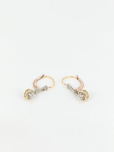 Boucles d'oreilles Dormeuses Or et Diamants 58 Facettes 687