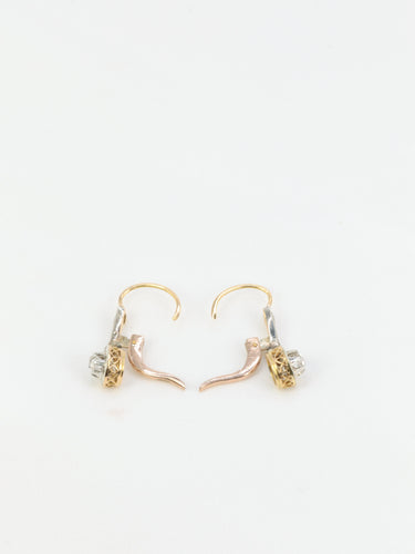 Boucles d'oreilles Dormeuses Or et Diamants 58 Facettes 687