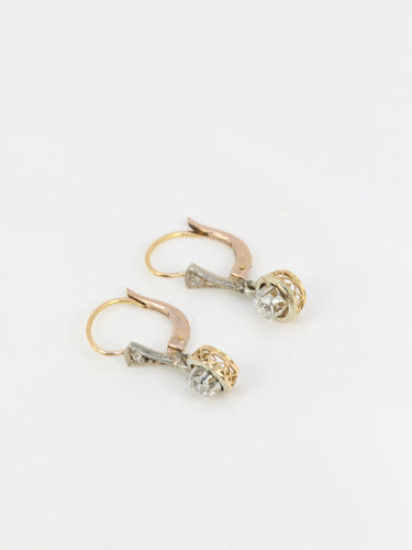 Boucles d'oreilles Dormeuses Or et Diamants 58 Facettes 687