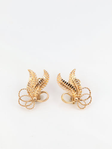 Boucles d'oreilles Boucles d’Oreilles Fleur Vintage en Or Rose 58 Facettes 501