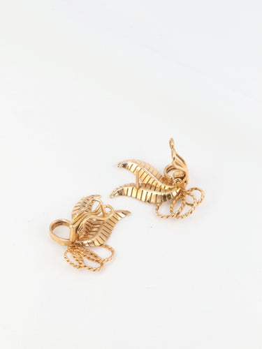 Boucles d'oreilles Boucles d’Oreilles Fleur Vintage en Or Rose 58 Facettes 501