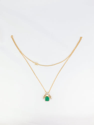 Collier Collier émeraude et diamants 58 Facettes 391.12
