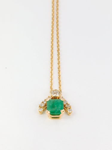 Collier Collier émeraude et diamants 58 Facettes 391.12