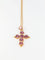 Pendentif Pendentif croix en or et grenats roses 58 Facettes