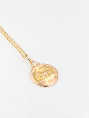 Pendentif Médaille Art nouveau en or jaune 58 Facettes 557