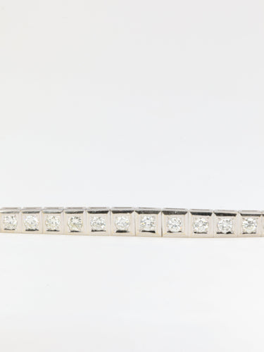 Bracelet Bracelet rivière articulé en or, platine et diamants 58 Facettes 389