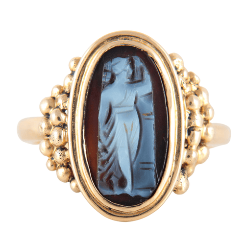 Bague 56 Bague Camée sur onyx 58 Facettes