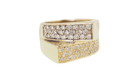 Bague 55 Bague pavage Or jaune Diamants 58 Facettes 32342