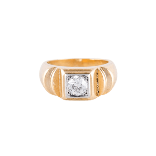 Bague Bague Tank Diamant taille ancienne 58 Facettes 1