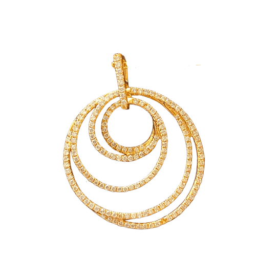 Pendentif Pendentif Spirale or jaune Diamants 58 Facettes
