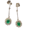 Boucles d'oreilles BOUCLES D'OREILLES EMERAUDES DIAMANTS 58 Facettes