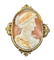 Broche Broche or jaune camée coquille vers 1850 58 Facettes AB302