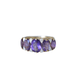 Bague Bague jarretière améthystes et diamants 58 Facettes