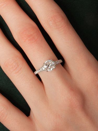 Bague 52 Solitaire Diamant Or blanc 58 Facettes 6489A