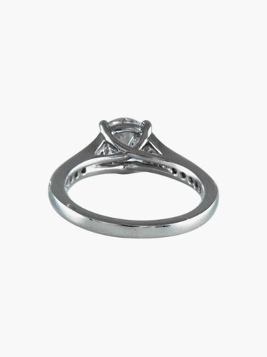 Bague 52 Solitaire Diamant Or blanc 58 Facettes 6489A