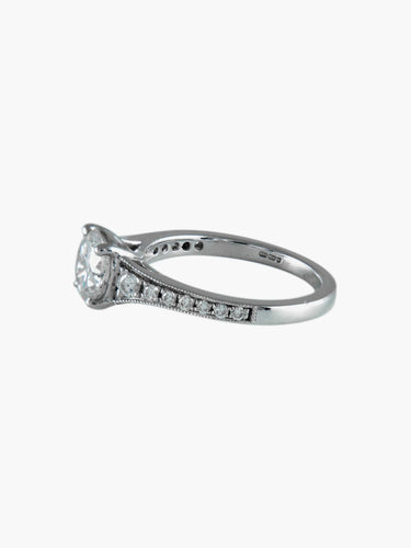 Bague 52 Solitaire Diamant Or blanc 58 Facettes 6489A