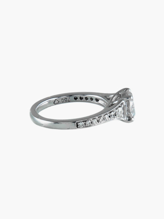 Bague 52 Solitaire Diamant Or blanc 58 Facettes 6489A