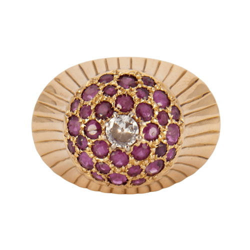 Bague 53.5 Bague Champignon Diamant Rubis 58 Facettes