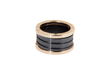 Bague 54 Bague Bulgari en or rose et céramique noir 58 Facettes 31946