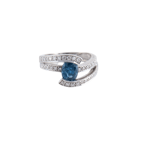 Bague 53 Bague Entrelac Saphir Diamants 58 Facettes FM95