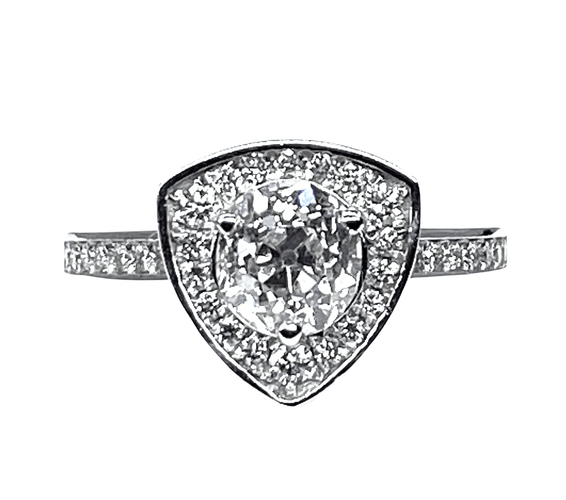 Bague 51 Bague Triangle diamant 1,10 carat 58 Facettes AB258