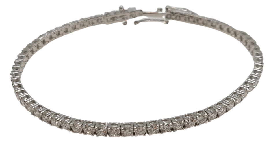 Bracelet Bracelet tennis or blanc diamants 58 Facettes