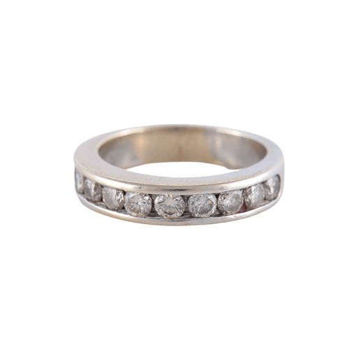 Bague 52 Demi-alliance 10 Diamants 58 Facettes JE109