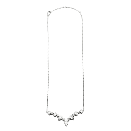 Collier Collier Or blanc Diamants 58 Facettes
