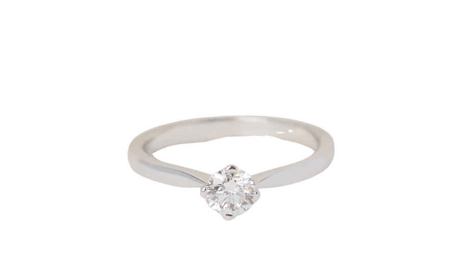 Bague 55 Bague Solitaire Diamant 0,51ct Or Blanc 58 Facettes 32293