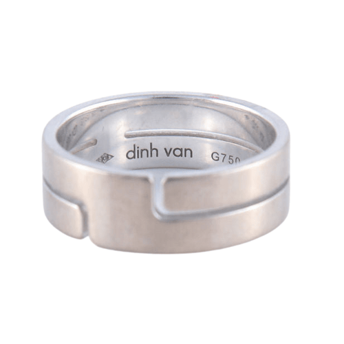 Bague 57 Bague Dinh Van Seventies moyen modèle en Or blanc 58 Facettes