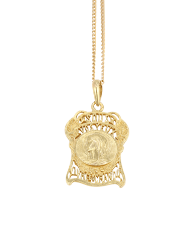 Pendentif Médaille Art Nouveau Sous vos yeux, vivre et grandir 58 Facettes 803
