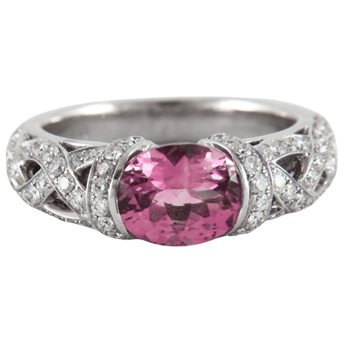 Bague 53 Bague Entrelacée Tourmaline Diamants 58 Facettes 2.136