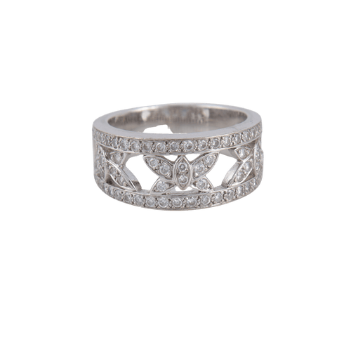 Bague 56 Bague ajourée Papillons Diamants 58 Facettes 1