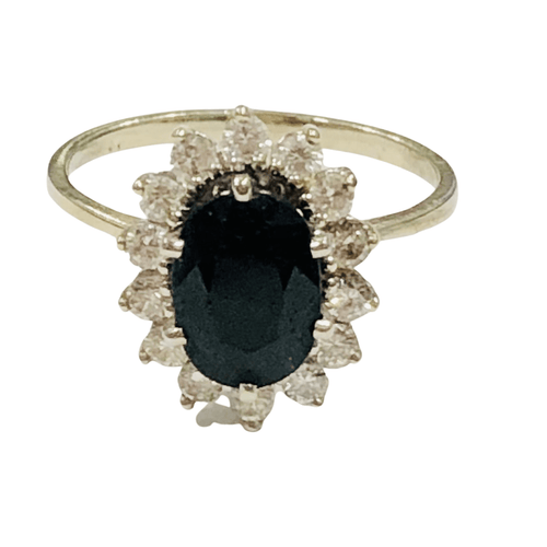 Bague Bague Marguerite saphir et diamants 58 Facettes