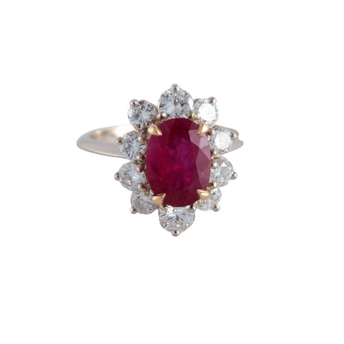 Bague 53 Bague rubis et diamants 58 Facettes