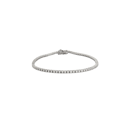 Bracelet Bracelet Rivière de diamants or blanc 58 Facettes