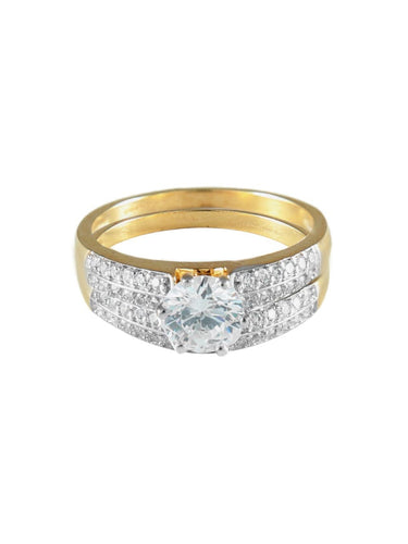 Bague BAGUES ALLIANCES SOLITAIRES OR JAUNE 58 Facettes SO266