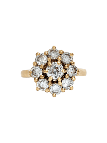 Bague 51.5 Bague marguerite diamants or jaune 58 Facettes 1-893/1