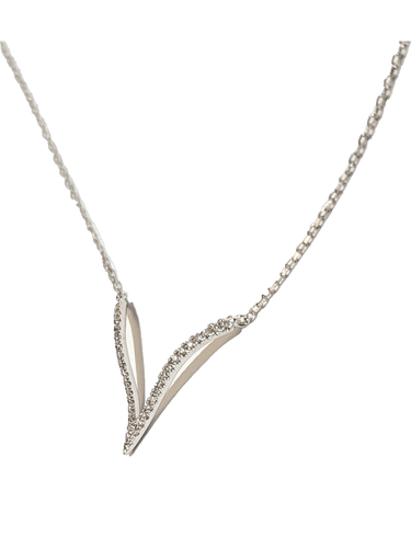 Collier DJULA collier V or et diamants 58 Facettes