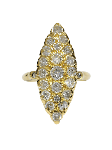 Bague 58 Bague marquise or jaune diamants 58 Facettes 1-926/1
