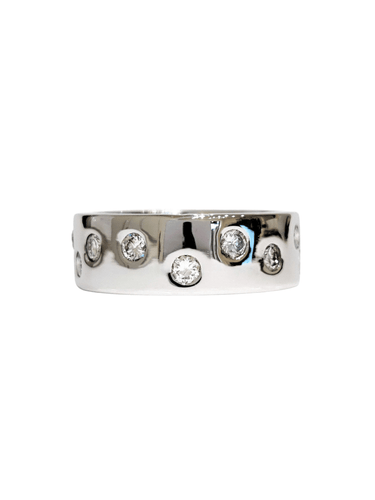Bague 58 Bague ruban or blanc diamants 58 Facettes 1-767/6