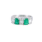 Bague 54 Bague jonc Emeraudes Diamants 58 Facettes
