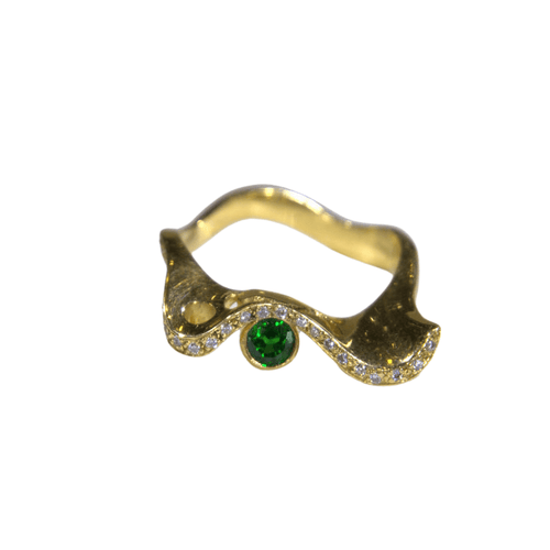 Bague Bague Tsavorite Diamants 58 Facettes