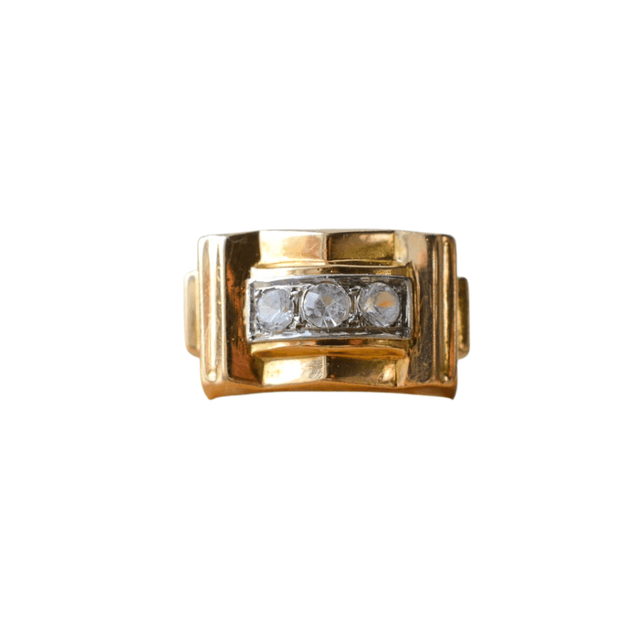 Bague Bague Tank pont 1940 58 Facettes Ref2244