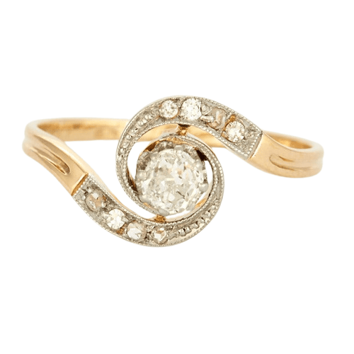 Bague Bague Tourbillon or et diamants 58 Facettes DV0569-17