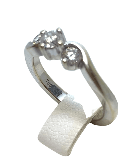 Bague Bague trilogie Or Gris Diamants 58 Facettes 20400000349