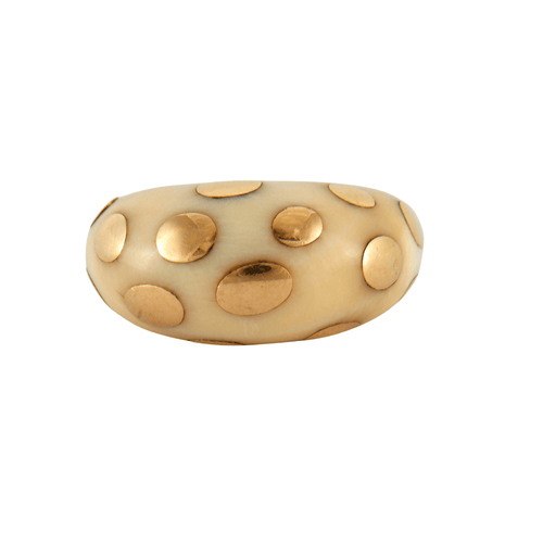 Bague 48 BULGARI - Bague Or et Ivoire 58 Facettes