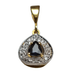 Pendentif Pendentif goutte Saphir Diamants Oxydes 58 Facettes Ref1914