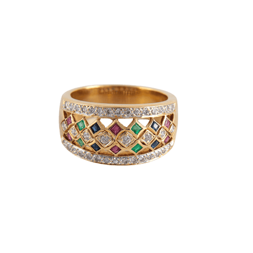 Bague 53 Bague Arlequin large 58 Facettes FM62