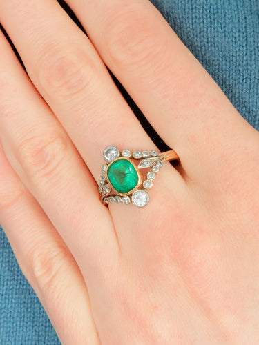 Bague 60 Bague Émeraude Diamants 58 Facettes 1462